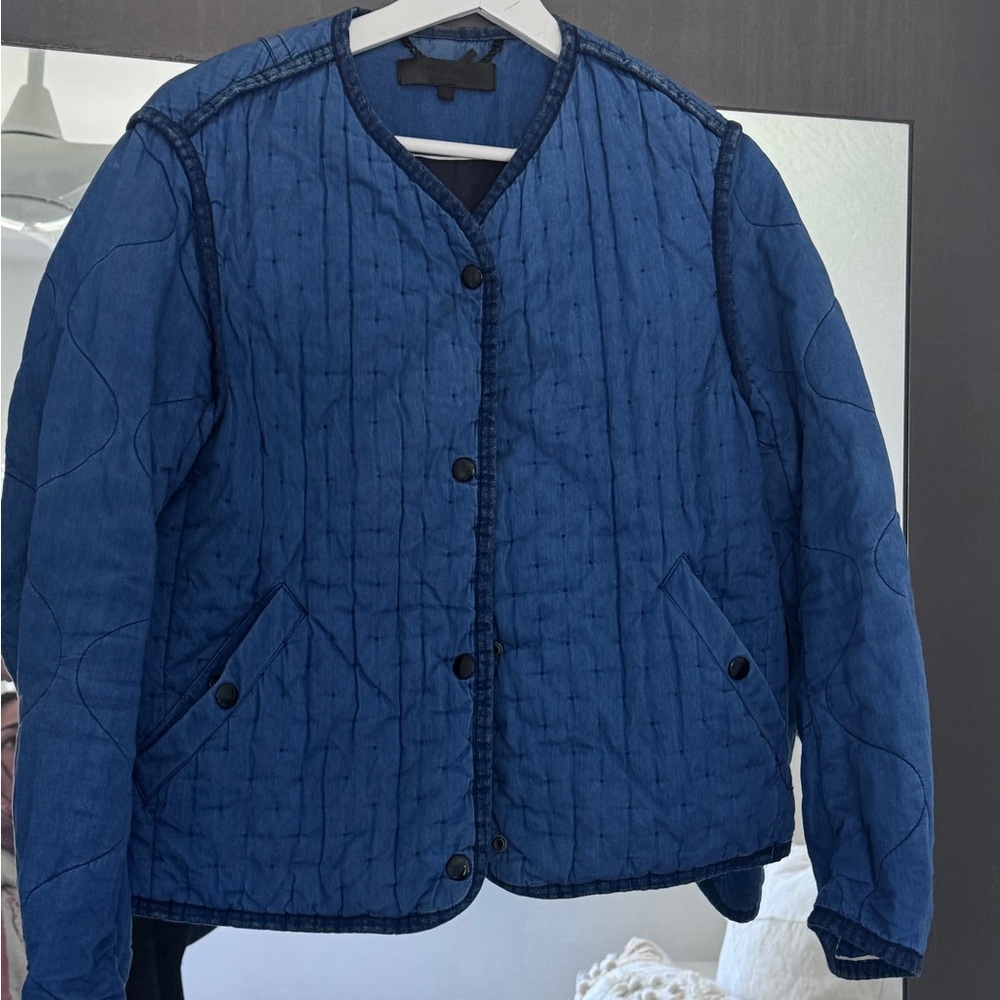 Rag & Bone Blue Utility Jacket Quilted Design